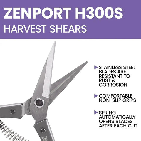 Harvest Shear For Garden And Floral Tasks With Dual Straight Edge Blades, Heat-Treated Stainless Steel, Rust Resistant Finish