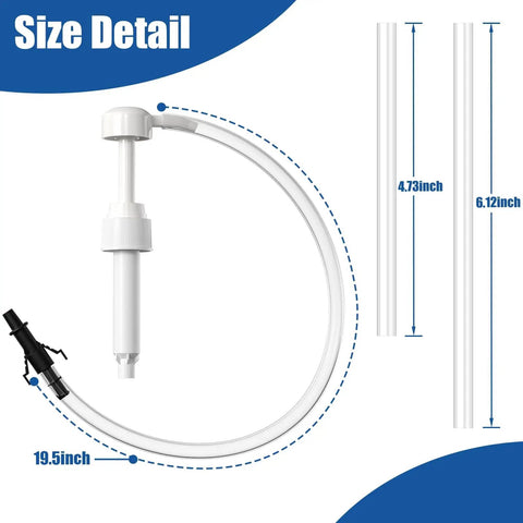 Quart Bottle Fluid Pump With 8cc Per Stroke, Transmission And Differential Fluid Transfer Pump size dimensions