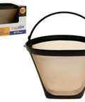 Reusable No 4 Cone Style Coffee Filter For Cuisinart Machines And Brewers Made In USA To Brew Richer Flavor Coffee And Brew Like A Pro Fits DCC 1000BK DCC 1100 DCC 1200 DCC 750 DTC 975BKN 1 Pack alongside packaging box