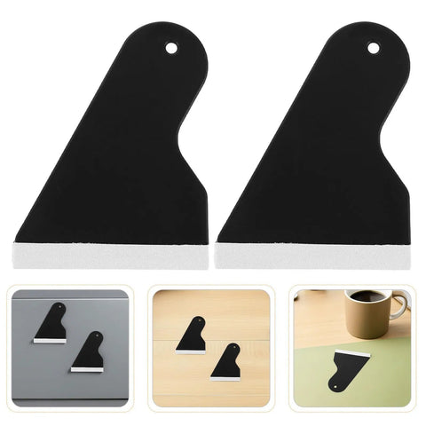 Top Shelf 12 Piece Phone Screen Film Squeegee Tool Kit With Durable Pvc And Soft Cloth Scrapers For Bubble Free Screen Protector Install And Vinyl Wrap Setup Smooth Operator Finish, black scrapers on surfaces.