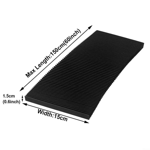 Flexible Accordion Bellows Cover For Milling Machines Oil And Dust Resistant Three Proof Cloth Shield Black Telescopic Rail