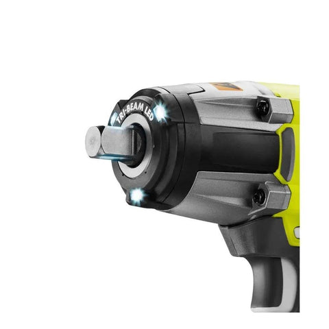 Close-up of P1833 3-Speed 1/2-Inch Impact Wrench Kit with LED light, ONEplus compatible, for auto lug nuts and heavy-duty torque tasks.
