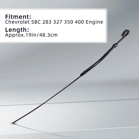 Flexible Oil Dipstick For Chevy Small Block V8 Engines 265 283 305 327 350 383 400, Replacement Oil Level Indicator, black