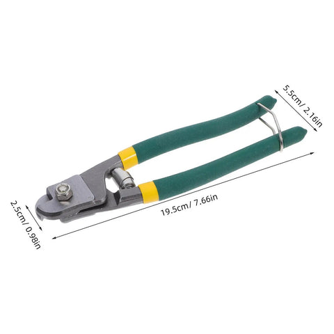 Pro Multi-Functional Cable Stripping Pliers With Ergonomic Handle For Precise Wire Gauge Adjustment, heavy steel, green grips.