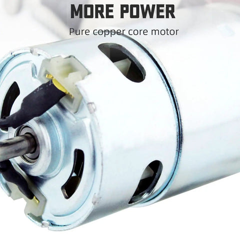 Close-up of the pure copper core motor in the Badass Mini Electric Belt Sander Grinder With 7 Position Adjustable Desktop Polishing Rig.