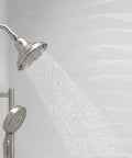 Bancroft Three Function Shower Head With Katalyst Massage And Silk Sprays, 2.5 GPM Handheld Showerhead in polished chrome