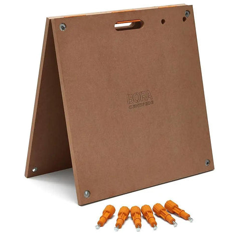 Centipede Folding Table Top For Portable Work Stand Saw Horses, 24 Inch By 48 Inch Wood Top With 6 Quick Twist Locks, Brown CT22N view
