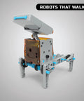Solar Robot Creation Kit With 197 Pieces And 12 Real Working Robots From One Set, Solar Powered Motorized Engine, Gear System, Tires And Shafts, STEM Construction Playset For Ages 8 And Up, walking robot model