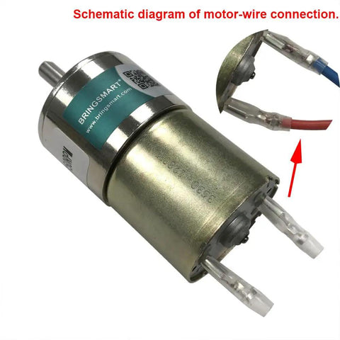 Low Speed 12V DC Geared Motor With 37mm Gearbox And Mounting Bracket wiring diagram