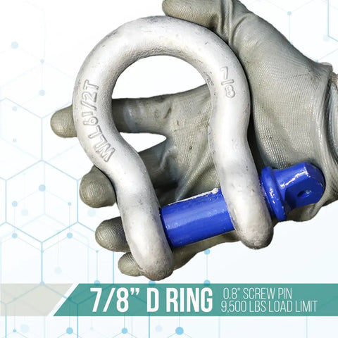 Heavy Duty Seven Eighths Inch Forged Anchor Shackle Built Tough For Towing And Rigging, Six And A Half Ton Working Load Capacity
