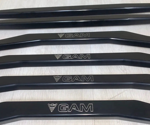Beefed Up Radius Arms For Maverick X3 72 Inch Heavy Duty Upper And Lower High Clearance Rods With Adjustable Alloy Heim Bearings And Black Anodized Finish black GAM arms