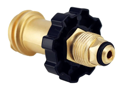Propane Tank Adapter Converts POL To QCC1 Type 1 For Grills And Regulators, Easy Grip Hand Wheel, Airtight Connection