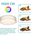 Dope Dimmable LED Flush Mount Ceiling Light Fixture 15W 1600 Lumens With Adjustable 3000K To 6500K CCT energy-saving CRI demo