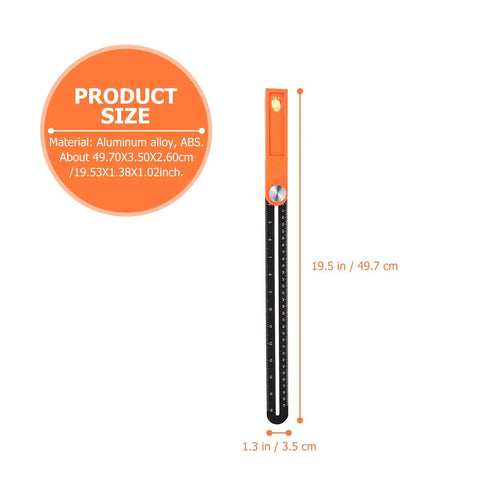 High Precision Carpentry Marking Ruler T Shaped Measuring Tool For Angles with dimensions and materials specified