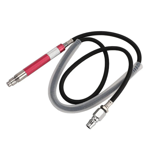 Slick Air Pencil Die Grinder Kit Pneumatic Power Tool with Quick Chuck showcasing flexible hose and pen-style grip for precision work.