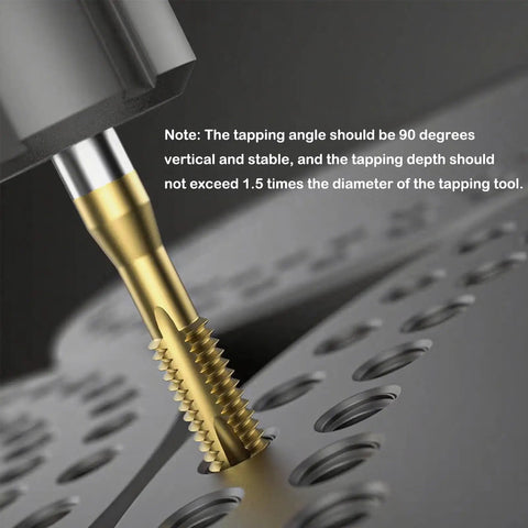 Quarter Inch Twenty UNC Spiral Point Threading Taps Set Of Ten Pro Grade High Speed Steel Titanium Coated in use