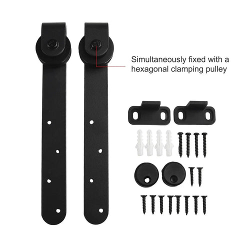 Full Extension Drawer Slides for Barn Door Hardware Kit With Top Mounted Rail And Hanging Track Steel Closet Roller components