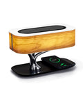 Tree Of Aura Smart Bedside Lamp With Wireless Charging, Bluetooth Speaker, and dimmable nightstand light, oval design