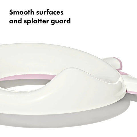 Foldable Two In One Portable Toddler Potty With Carry Bag, On The Fly Travel Toilet Seat Cover For Kids, Smooth surface and splatter guard.