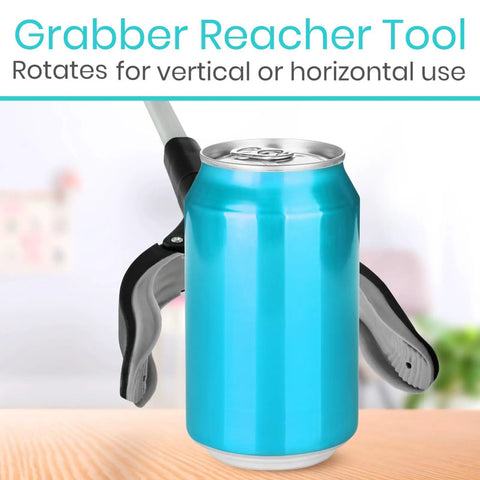 32 Inch Reacher Grabber Tool 2 Pack, Long Reach Trash Picker Upper With Rotating Head And Heavy Duty Grip, Garden Nabber For Litter, Seniors, Disabled, Handicap Arm, Easy Reach Behind Furniture