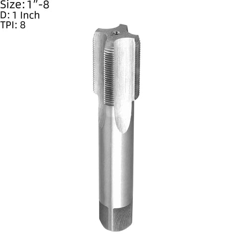Pro Grade 1 Inch 8 UNC Tap And Die Set For Right Hand Machine Threads, showing high-speed steel tap detail