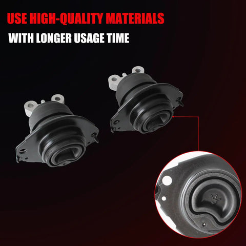 Straight Swap Front Left And Right Motor Engine Mount Pair To Keep Your Ride Butter Smooth Compatible With Chrysler 300 Dodge Challenger Charger Durango 2011 Through 2022 3.6L 5.7L V6 V8 A5522 4726030AH with high-quality material, showcasing top-side view.
