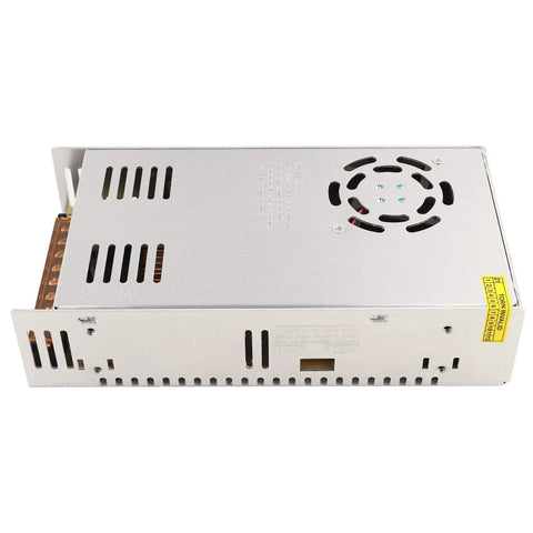 Durable 12V 30A LED Switching Power Supply Adapter With Aluminum Alloy Case Heavy Duty Power Driver For Industrial Equipment Home Appliances And Mechanical Instruments Efficient Dual Cooling silver metal housing with fan vents