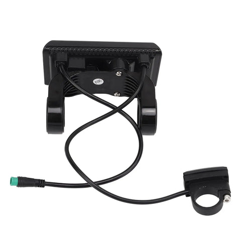 Rear view of Electric Bike LCD Display SW900 24V 36V 48V 60V 5 Pin Ebikes Display Meter Control Panel with cables and connector