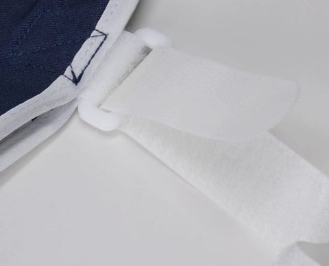 Close-up of the adjustable Velcro strap on the Rock Solid Adjustable Arm Sling, Hella Comfy Shoulder Support For Fast Recovery.