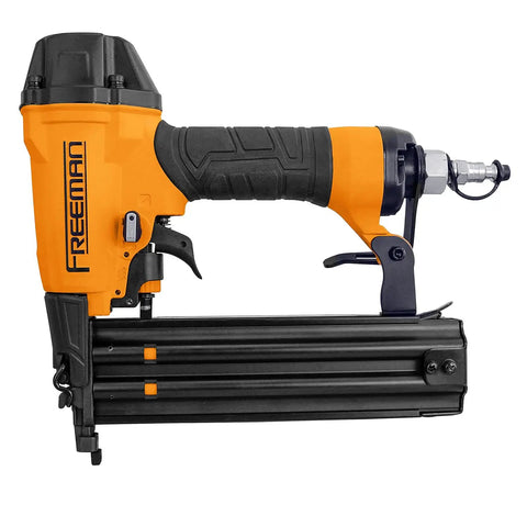 Top Shelf Next Generation Pneumatic 18 Gauge 2 Inch Brad Nailer Boasting Smooth Airflow Control And Ultra Tough Hardened Steel Construction For Pro Contractors, side view