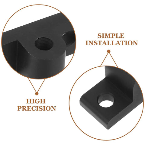 Heavy Duty Aluminum Corner Connector Pack With Caster Mounting Plates For Workbenches Shelving And Furniture Legs close-up detail showing high precision and simple installation.