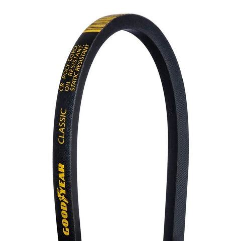 Heavy Duty Industrial V Belt A37 Classic Wrapped 39 Inch Outer Circumference workhorse with labels and textured surface