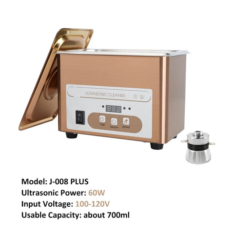 Gleam Your Duds With This Epic 900Ml Ultrasonic Cleaner, 60W machine with digital controls and sleek design for easy use.