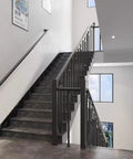 Black Wrought Iron Railing Balusters 30 Pack Boasting Rock Solid Anti Rust Finish For Smooth DIY Deck Stair Posts And Dead Nuts Reliable Porch Railings That Look Sharp And Stay Put in modern staircase interior.