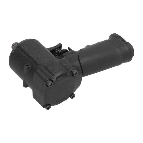Mean Streak Half Inch Pneumatic Air Impact Wrench Packing Serious Heavy Duty Torque With Lightweight Ergonomic Feel And Smooth Variable Trigger side view showing grip and air valve.