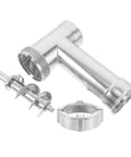Electric Meat Grinder Replacement Parts Aluminum Alloy Grinder Tube For Home Kitchen Sturdy Meat Mincer Spare Tool Kit To Speed Up Grinding And Make Sausage Like A Pro, silver tube with auger and locking ring
