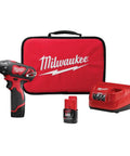 12 Volt Cordless Hex Screwdriver Kit With Two 1.5Ah Batteries, Charger, And Tool Bag, Variable Speed Trigger, Quick Change Quarter Inch Chuck