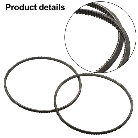 Two Pack 5M375 Lathe Drive Belt For Mini Metal Lathes features serrated design for effective power transmission.