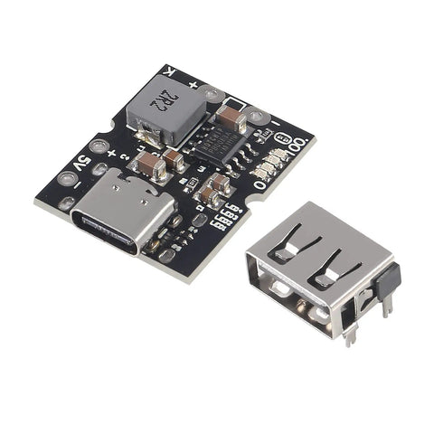 10 Pack Type C USB 5V 2A Boost Converter Step Up Power Module With LED Display For Lithium Battery Charging DIY Charger No Welding Version