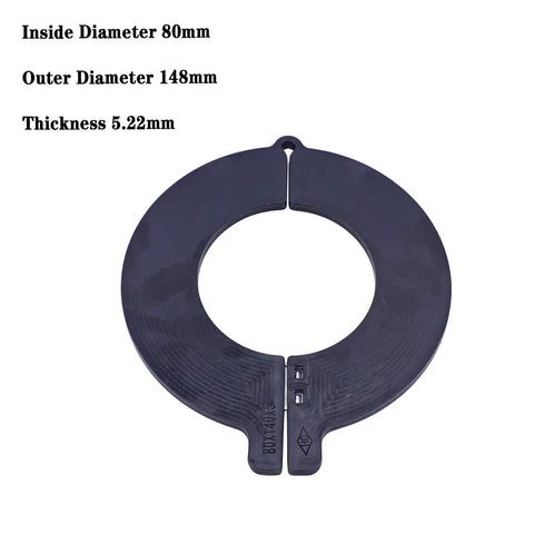 5 Pack 80mm Bucket Pin Shim Washers For Excavator And Skid Steer 5mm Thick Heavy Duty Replacement Fits Bobcat Kubota Komatsu And More To Tighten Loose Joints And Improve Pin Security showing dimensions