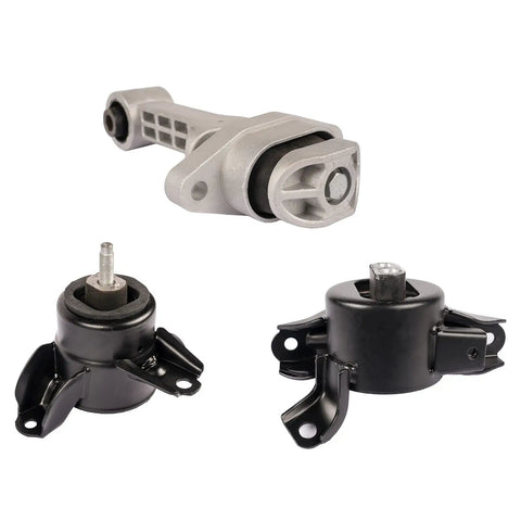 Rock Solid Engine Motor And Transmission Mount Replacement Kit For Hyundai Accent Elantra showing three heavy-duty mounts.