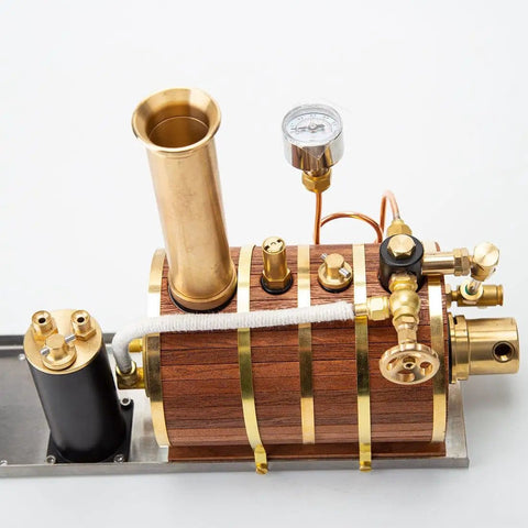 200ML Copper Steam Boiler Generator With Thermal Insulation Automatic Gas Regulator Pressure Gauge Water Level Indicator And Waste Water Tank