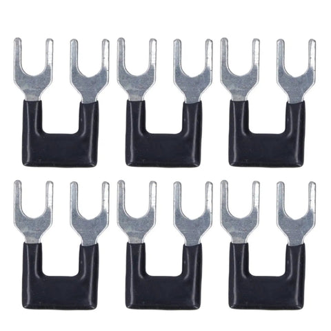 Fork Type Terminal Strip Jumper Block Barrier Electrical Crimp Easy Install Insulated Spade Wire Connector, heavy duty use.