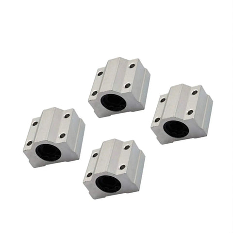 4 Pack Linear Motion Bearing Slides, SCS Series 6UU To 20UU And 8LUU To 20LUU, 6-20mm Length, Dope For CNC Parts, 3D Printer Upgrades, Precision Machines, DIY Projects, Includes SCS16UU Variant, four aluminum linear bearings
