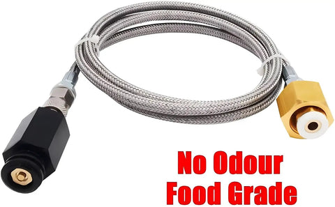 High Pressure Stainless Steel CO2 Adapter Hose 36 Inch For Large CO2 Tanks To TR21 4 Soda Machines CGA320