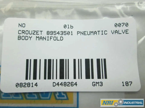 Industrial Grade Pneumatic Valve Body Manifold 89543501 D448264 Replacement Part For Automation Systems label and barcode