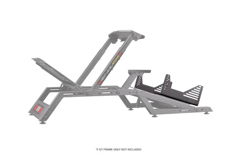 Side view of Universal Seat Mounting Bracket for Sim Rigs and Racing Setups, Heavy Duty Black Steel, Easy Install.