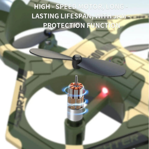 RC Plane For Beginners And Kids With Altitude Hold Gyro Stabilization 3D Stunt Flips Easy One Key Takeoff Motor Detail
