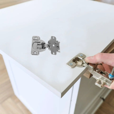 Soft Close Hidden Cabinet Door Hinges With Hydraulic Slow Closing for Kitchen and Wardrobe Doors installation view