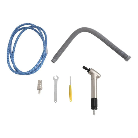 Pro Grade Pneumatic Air Die Grinder Kit Spins At 52500 Rpm with hoses, tools, and fittings for efficient use in workshops.